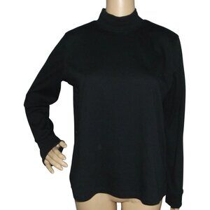 Hasting & Smith Shirt Womens Size Large black mock neck long sleeve turtleneck